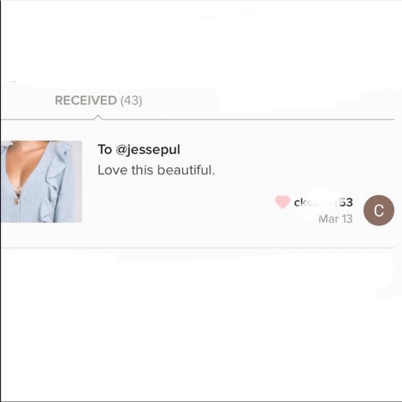 POL Sky Blue Cardigan sweater ruffled gold tone buttons - Picture 6 of 6